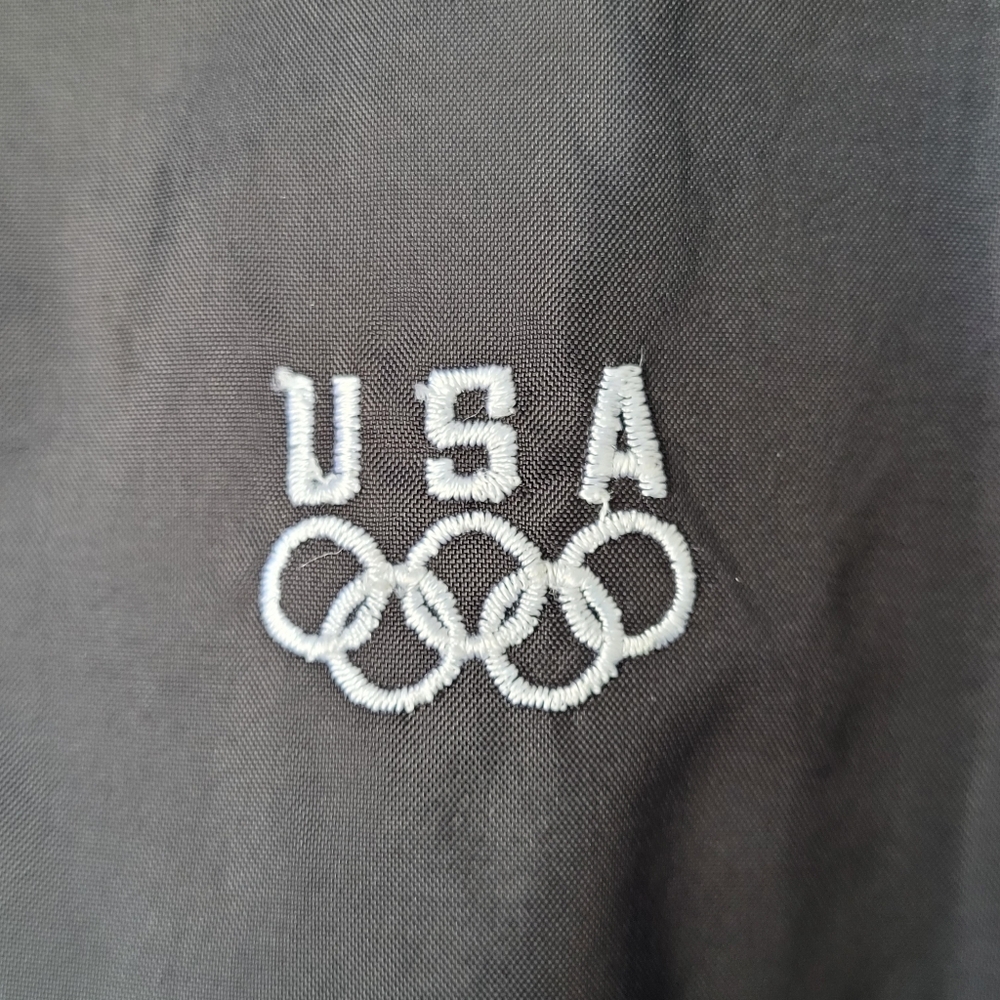 USA OLYMPICS Vintage Cinched Waist Full Zip Windbreaker Womens XL (16) JC PENNEY - Picture 4 of 16